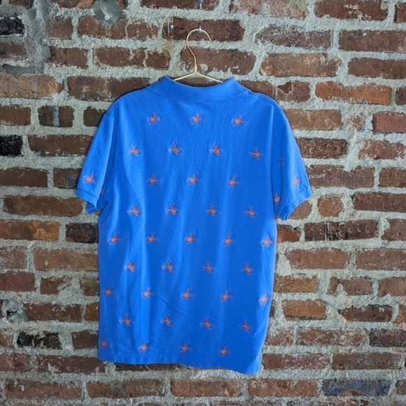 Halloween Polo‎ by Ralph Lauren Large Custom Fit Blue Polo w/ Embroidered Spider - Picture 7 of 10